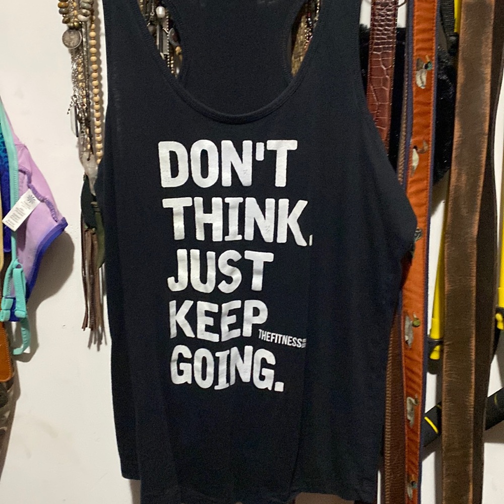 Black and white fitness Tank size L